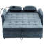Canapé-lit de 56,9 po avec coussin réglable, chargeurs et poches latérales, 2 ports réversibles bleus, poches pratiques pour porte-téléphone