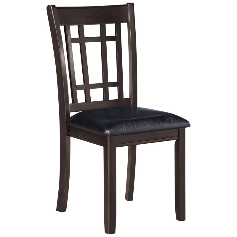 2 chaises d'appoint en similicuir - rembourrées, dossier ouvert, style tendance