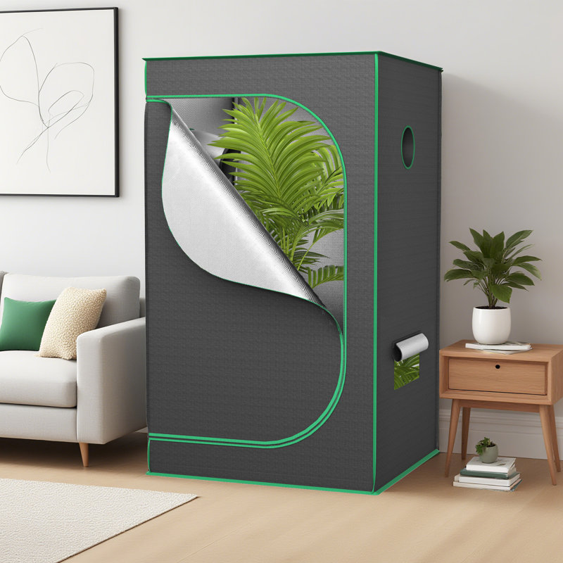 Grow Tent 600D Reflective Mylar Indoor Hydroponics Growing Tent Small Mushroom Grow Tent & Small Tent: Indoor Tent with Observation Window & Ventilation for Plants