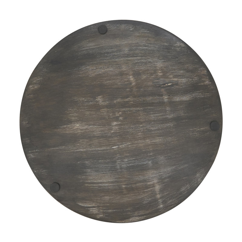 Sousplat Collection Mango Wood No Pattern Charger, Black