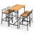 Industrial-Style Outdoor Bar Table And Stools Set