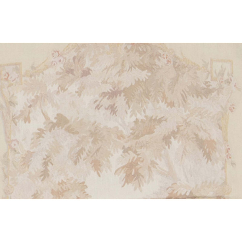 Hand-Knotted High-Quality Ivory and Beige Runner