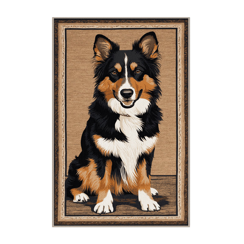  Tapis lavable Entlebucher Mountain Dog Dogs, Rond 5 pi