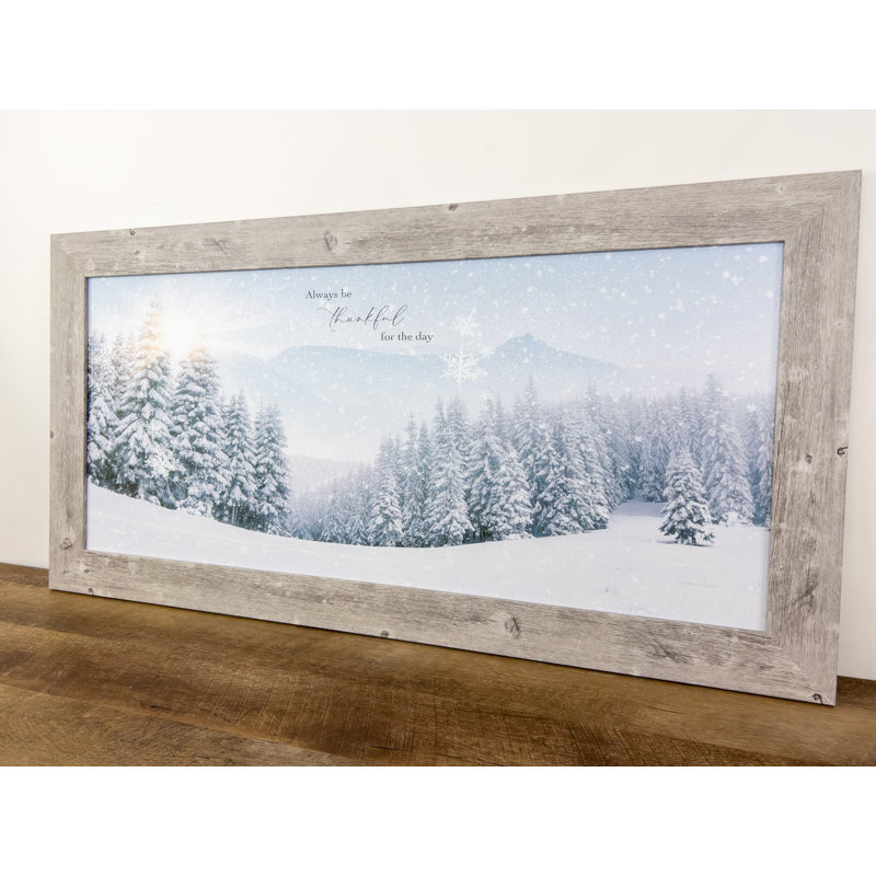 «Always Be Thankful for the Day Blue Winter», image encadrée