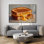 Très grand art mural imprimé sur tissu - Gros plan de sandwich au fromage grillé Melty pour le salon ou la chambre à coucher - «Assemblage requis du cadre (cadre non fini)»