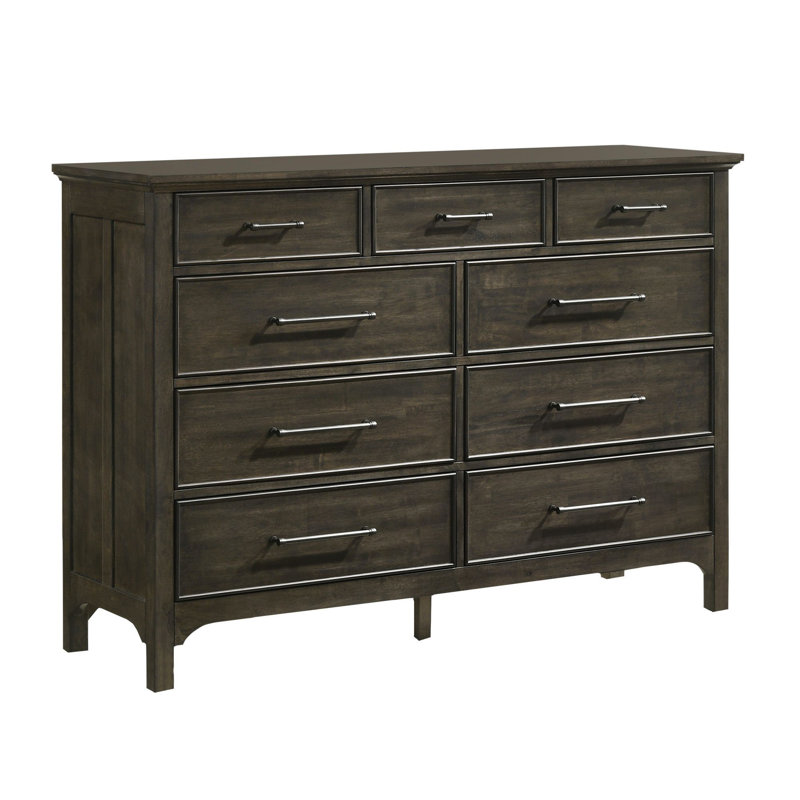 Andrey 9-Drawer Dresser, Brushed Charcoal