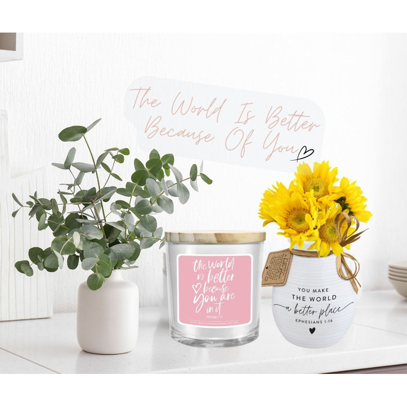 Bougie en pot légèrement parfumée avec support en verre