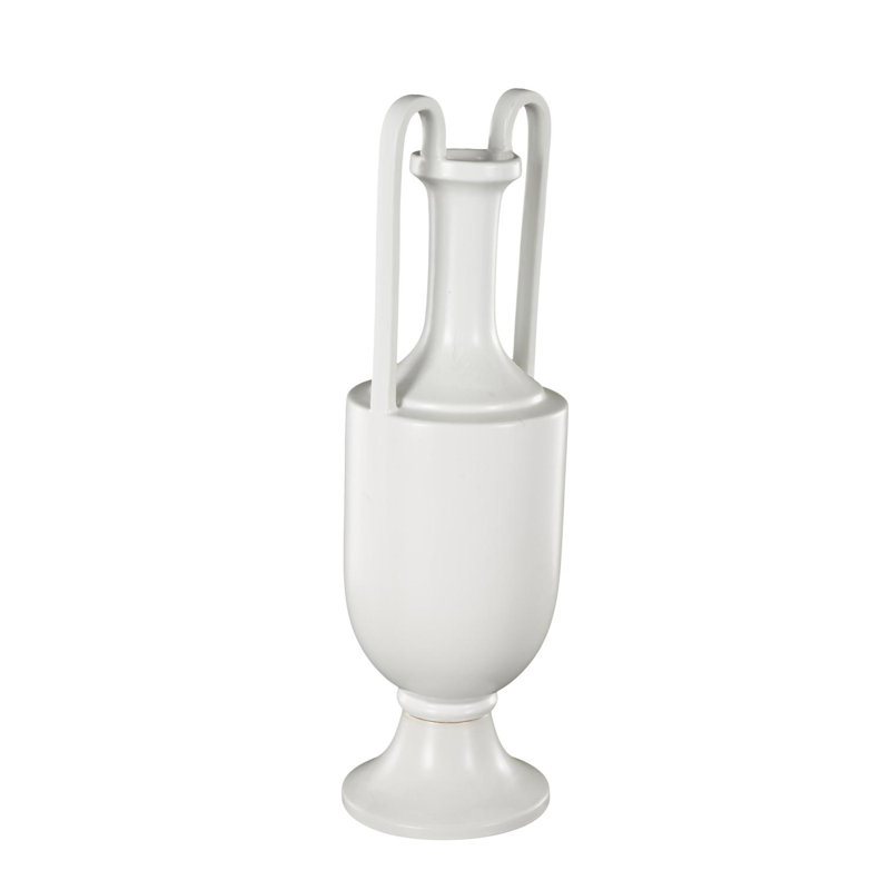 Congresbury Ceramic / Porcelain Floor Vase, White, 20.3" H x 6.3" W x 6.3" D