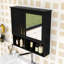 Armoire de salle de bain murale avec tablettes réglables, porte à fermeture en douceur et miroir haute définition-1755929492