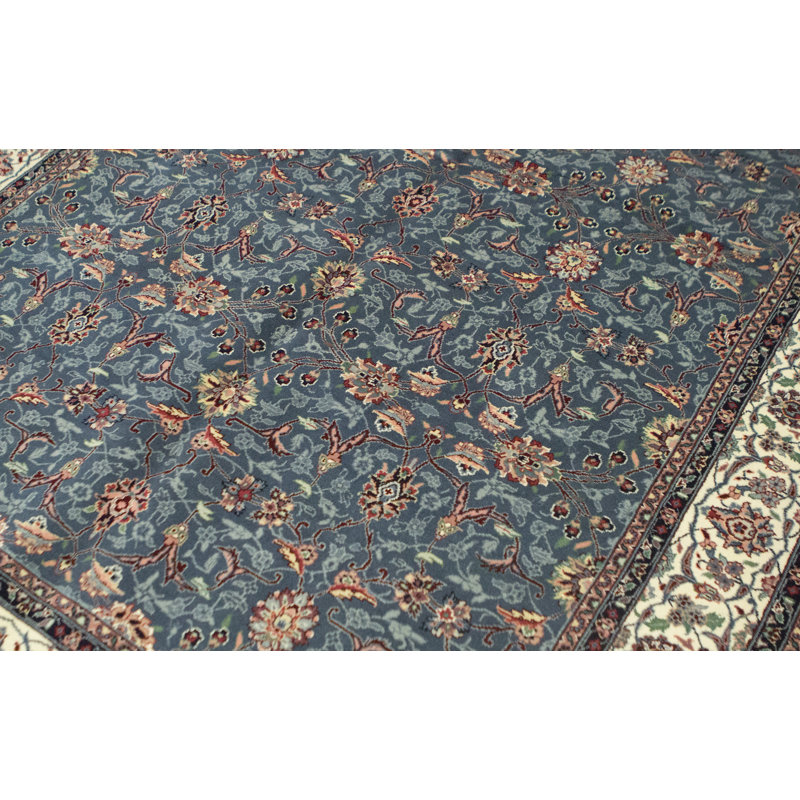 Tapis gris anthracite de haute qualité noué à la main