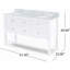 Meuble-lavabo double 61 po avec dessus en marbre Tajmere-215624288