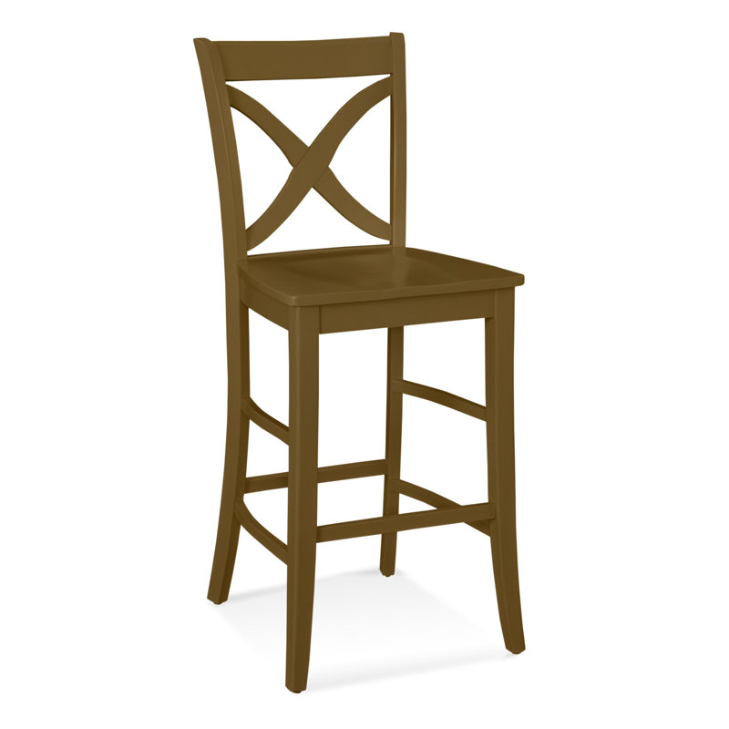 Tabouret de bar et de comptoir Hues, Finition Havane, Tabouret de comptoir (siège d'une hauteur de 24 p