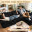Cloudelle Plush Corduroy Modular Sectional With L-shape Chaise ,Compression Packed,no Assembly Required-17211470-17211505