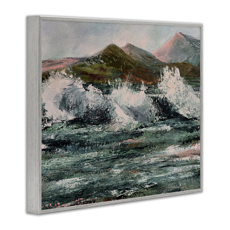 «Wild Coast with Turbulent Waves», estampe numérique, design par Patricia Reynolds, H 16 po x l 20 po