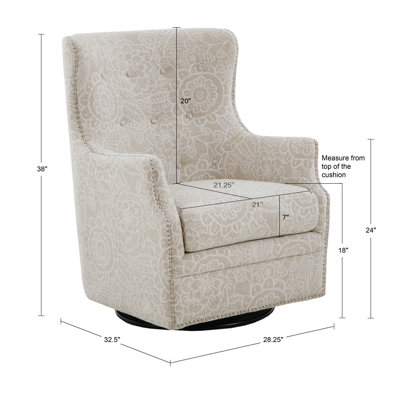 Winston Porter Guice Upholstered Swivel Glider & Reviews | Wayfair