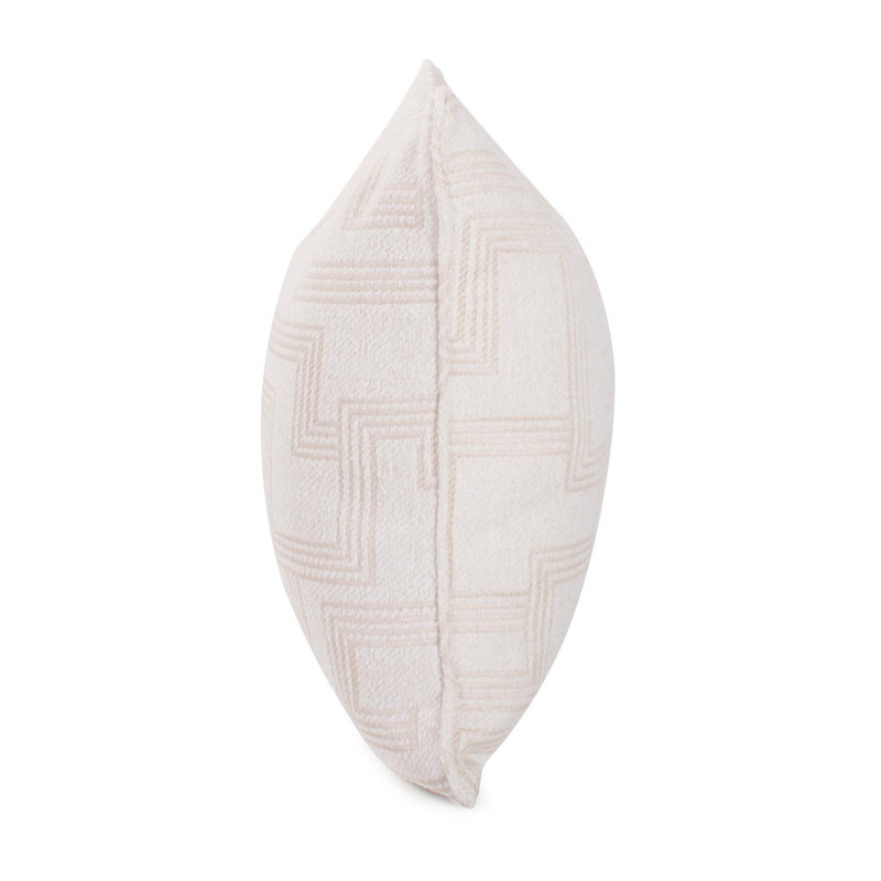 Indoor/Outdoor Pillow Syros Fog, Natural Striped, 20"H x 20"W, Square