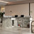 94.5'' W L-Shaped Reception Desk With LED Lights