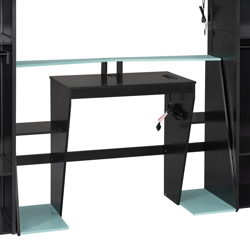 Lit mezzanine avec rangement Gaming