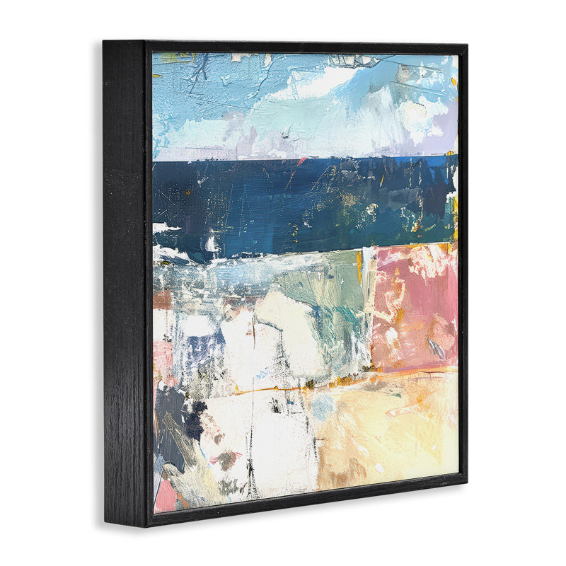 Giclée abstraite de lumière encadrée, design par Raymond Powers, Giclée encadrée noir minuit, H 12 po x l 12 po