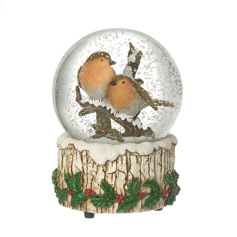 Christmas Bird Snow Globe