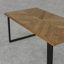 Tyree Oak Metal Base Dining Table-363685162-363685086