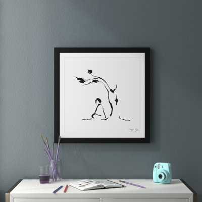 Risette Meditation Under Tree Framed Print