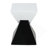 Modern Geometric MGO Side Table - Black & White Two Tone Indoor Outdoor End Table For Living Room, Patio, Garden, 18'' H X 12.5'' Base-794727150