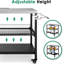 Chariot de barbecue extérieur, table de four à pizza en acier inoxydable de 36 pouces avec roues verrouillables