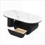 Table basse 47 po ovale en métal noir avec tiroir de rangement, pieds réglables Assemblage facile pour le salon