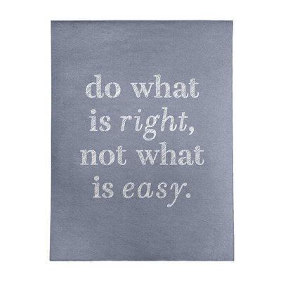 "do what is what is right tapis poly chenille"
