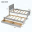 Lit plateforme simple avec lit gigogne et tiroirs