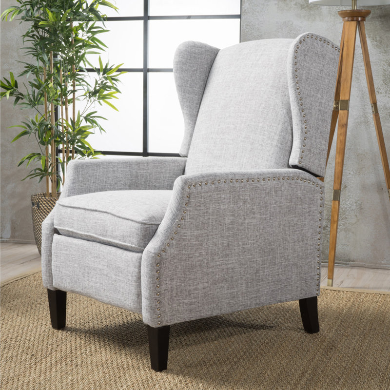 Fauteuil inclinable manuel 26,5 po Boruta, Mélange de polyester - gris clair