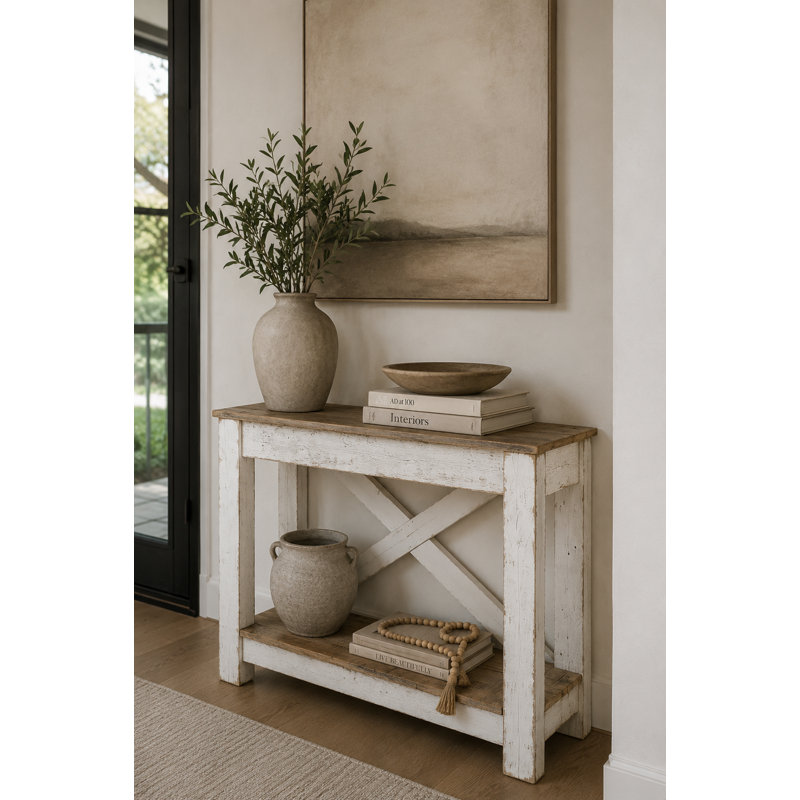 Console en bois massif 36 po Fegan