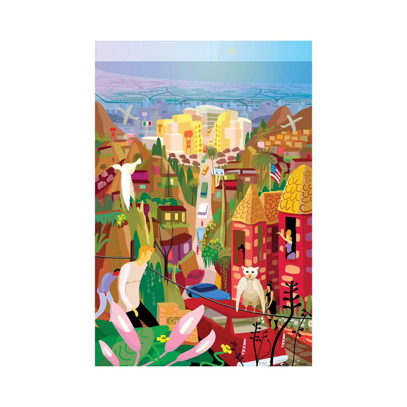 Los Angeles 1 Piece Wrapped Canvas Painting, 20.32 cm H x 30.48 cm W