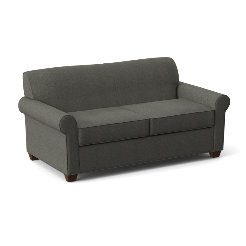 Finn Rolled Arm Sofa with Reversible Cushions, Montana Walnut, Dorset Ash, 34" H x 75" W x 36" D