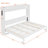 Modern Queen-Size Bed, White, Pattern, Led Under, Outlet , Print, Under, Built-In