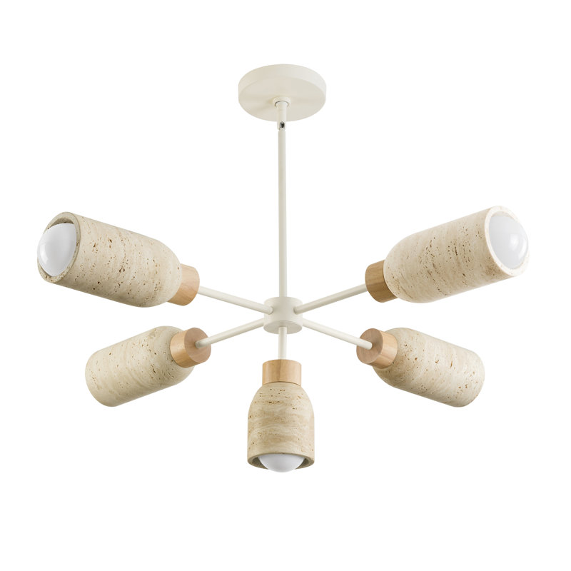 Pompeii-Chandelier, Travertine/Oyster