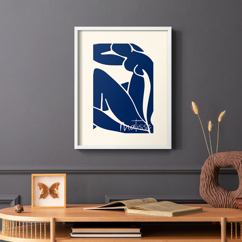 Matisse CECIV, reproduction encadrée - bois massif, Blanc, H 14 po x l 11 po