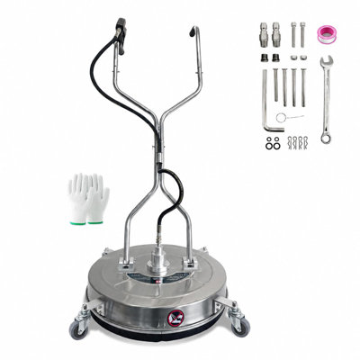 24-Inch Pressure Washer Surface Cleaner with Wheels | Patio & Driveway Power Washer Attachment