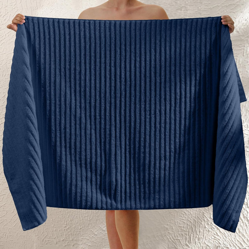 Elegant Comfort 100% Turkish Cotton Viscose Jumbo Bath Towel - Hotel Spa Quality Extra Large 35 X 70 Inch Bath Towel Ultra Soft