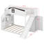 Lit superposé simple au-dessus du plancher double avec escalier et garde-robe, lit superposé pour enfants avec glissoire et rangement-1179490785