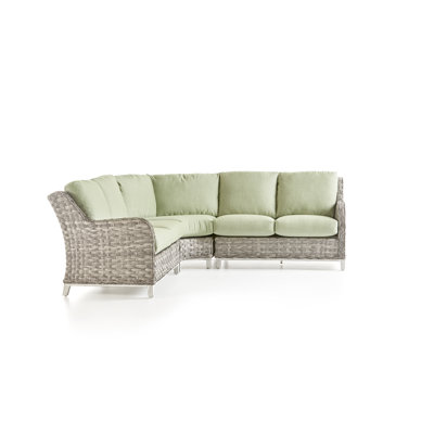 Will 94'' High-Density Polyethylene (HDPE) Wicker Outdoor Patio Sectional