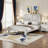 White Queen Wood Platform Bed Frame with Headboard – Noise-Free, Underbed Storage, Easy Assembly – No Box Spring Required-379707379-380618263
