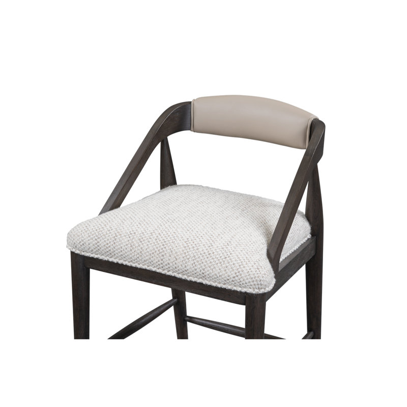 Hollister Upholstred Counter Stool Frothed Latte Performance Fabric, Counter Stool (26" Seat Height)