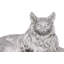 Figurine de chat en résine, feuille d'argent