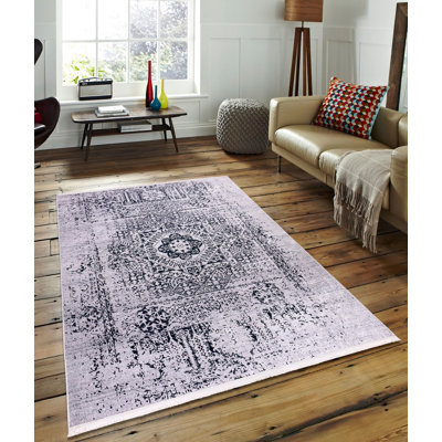 Tapis luxueux en velours, 5,9 x 9,5 pieds | 100% velours, hauteur de poils de 0,3 pouce | Dessous antidérapant, lavable à la machine, texture chenille, impression numérique | Idéal pour le salon, la chambre à coucher et la décoration intérieure