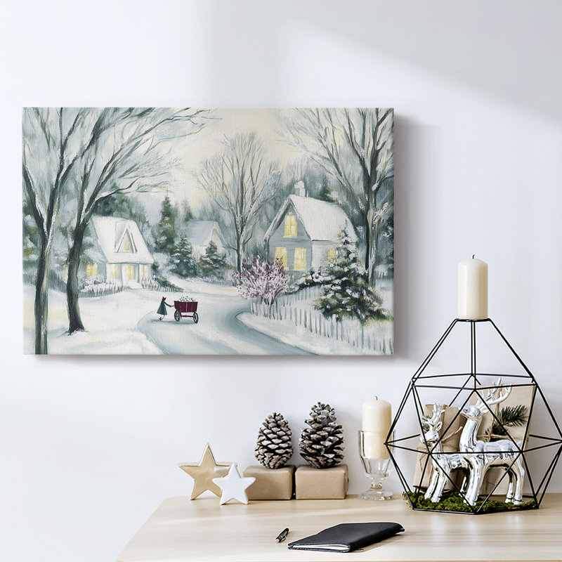 Christmas Holiday Arts - Toile tendue avec châssis, H 8 po x l 12 po