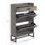 Armoire à chaussures étroite, armoire de rangement industrielle avec 2 tiroirs rabattables et tiroir supérieur-808117702