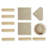 Basics Cat Tree Indoor Climbing Activity Tower with Scratching Posts, multi-level, Large, 17.7" x 45.9", Beige