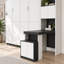 Lit escamotable Foldsora Queen avec bureau intégré, étagères de rangement latérales, placards fermés, conception pliable et compacte, sommier non requis, capacité de charge de 272 kg